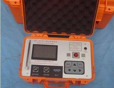 Portable automatic electronic soil non-nuclear density gauge