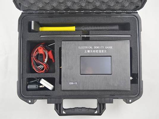 Portable automatic soil non-nuclear Electrical Density Gauge with portable battery powered