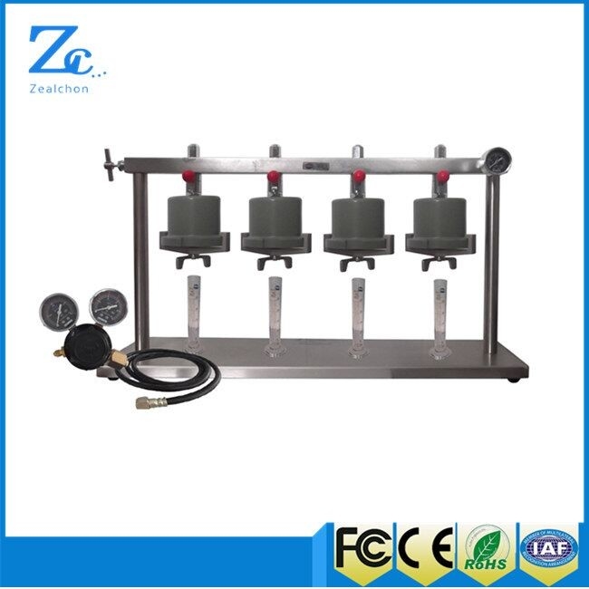 4-unit API LPLT Filtration Drilling Fluid Tester Filter Press Lab Equipment Analysis Device Slurry Testing